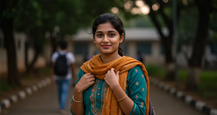 anaya-walking-through-a-college-campus-in-bangalore