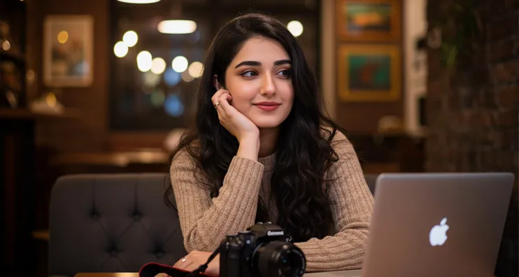anum-sitting-in-a-cozy-cafe-with-a-laptop-and-a-camera