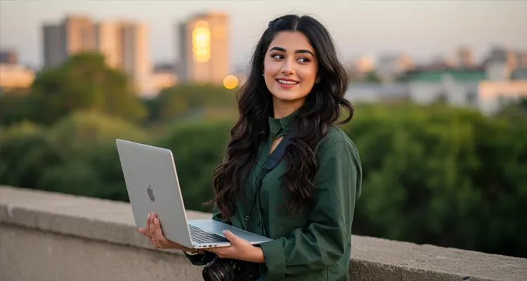 anum-standing-with-a-laptop-in-one-hand-and-a-camera