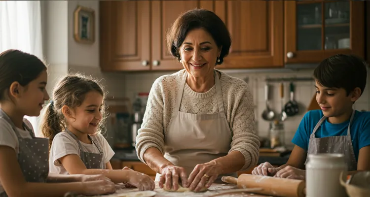 sofia-with-her-grandchildren-in-a-kitchen-while-baking